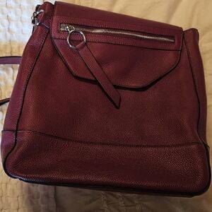 Beautiful Burgundy Leather Backpack